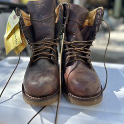 Men's 8" Chippewa Plain Toe Sportility Work Boots