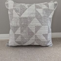 Gray Textured Decorative Pillow 