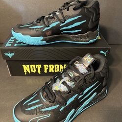 Puma Melo MB.03 Blue Hive JR Black Bright Aqua LaMelo Ball Size 10.5 Men’s or 12 Women’s