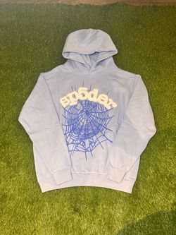 Sp5der Web Light Blue Hoodie