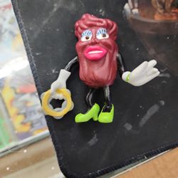 Vintage California Raisins Female Tambourine Player Band Figure 1988 Lipstick 3”