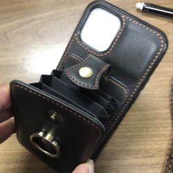 $25 - iPhone 12 Pro Wallet Case With Purse Strap