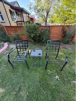 3-Piece Metal Patio Bistro Set