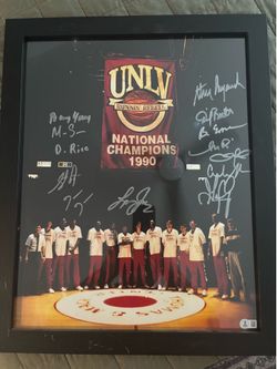 UNLV Runnin Rebels 1990 National Championship Signed framed Photo