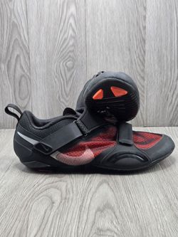 Nike SuperRep Cycle CW2191-008 Men’s 14 Black Red Cycling Shoes 3-Bolt Cleats