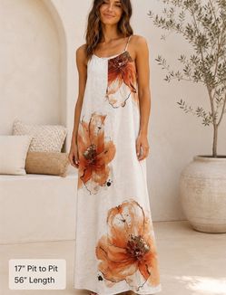 NWT Calypso Linen blend Floral Dress M