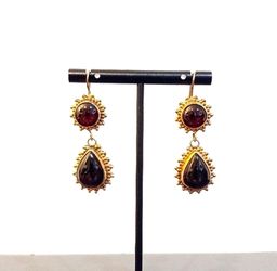 Sterling Garnet earrings