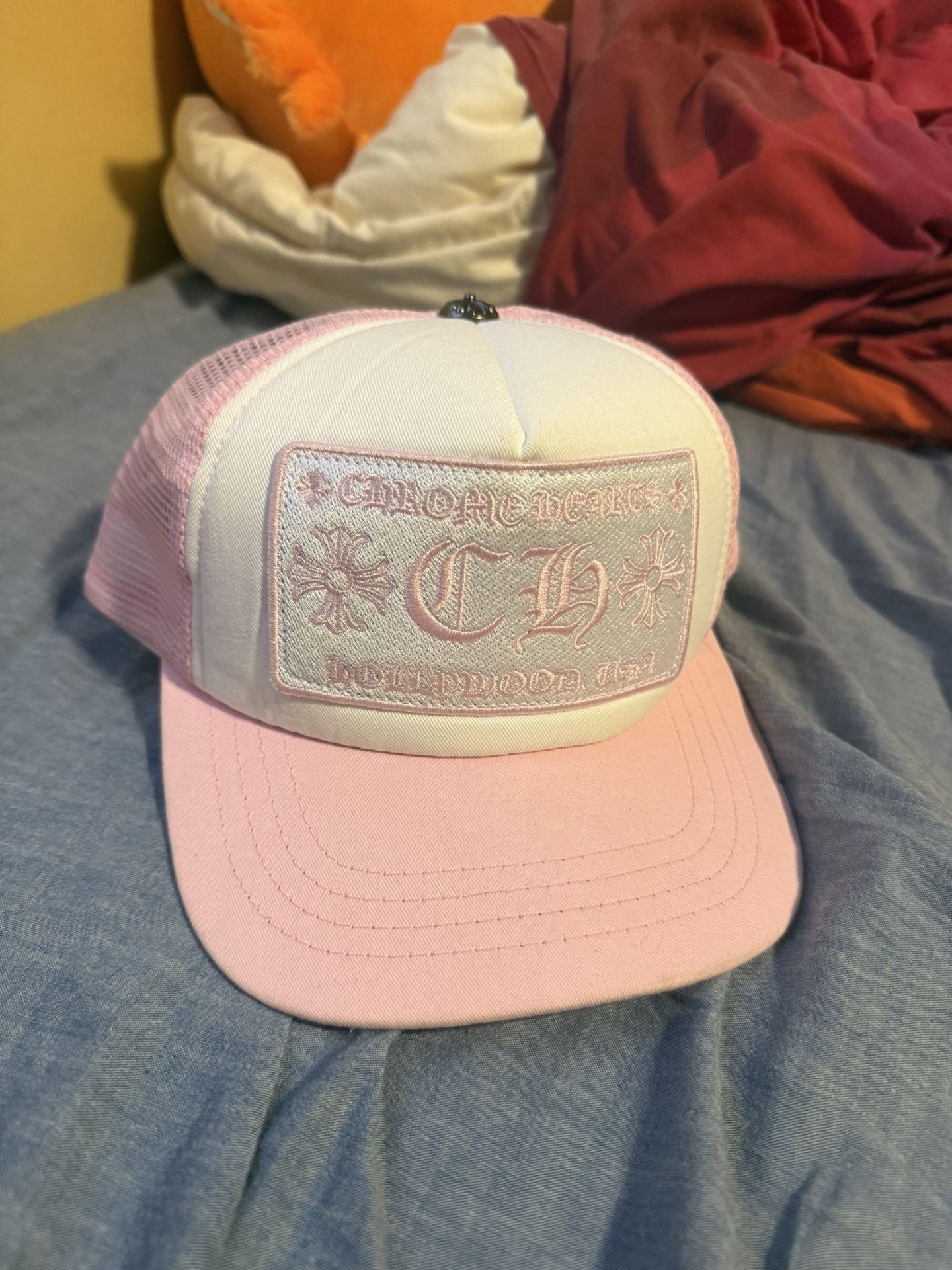 Pink Chrome Hearts Hat