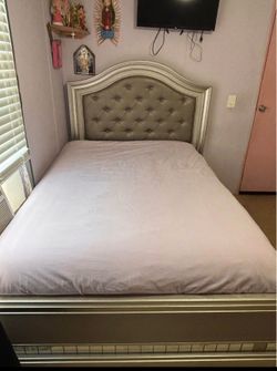 Bed frame, vanity