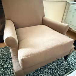 Brown Fabric Accent Chair 