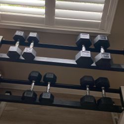 230Lb Dumbells And High End Bench,Gym Dumbells Rack
