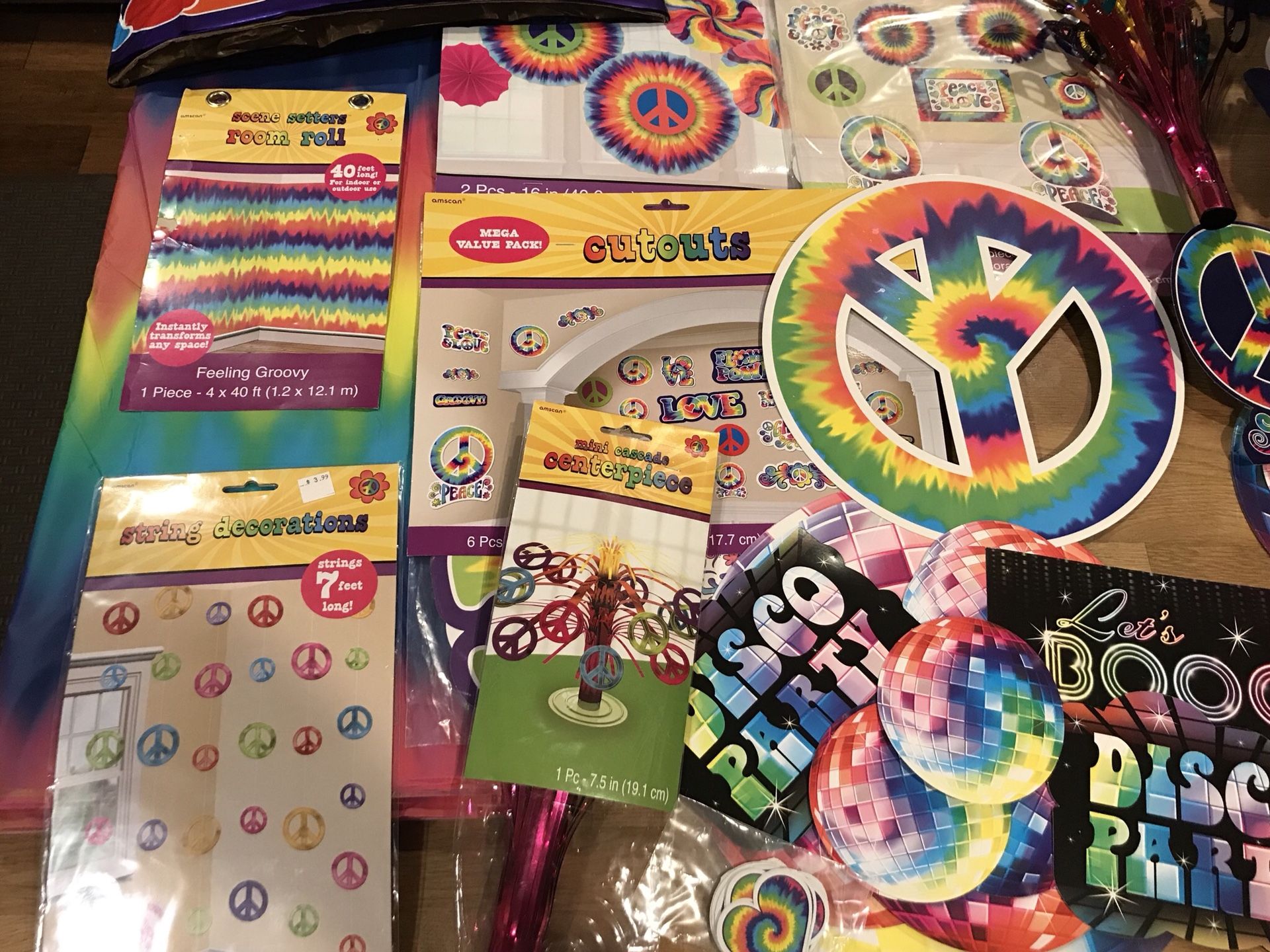 *PRICE REDUCED!* Party decorations - GROOVY, 60’s, DISCO, 70’s Theme!