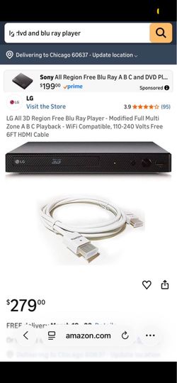 LG  Blu-Ray DVD Player with HDMI