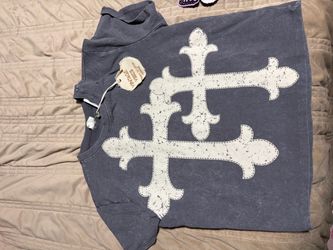 Grey t shirt junior crop top XL