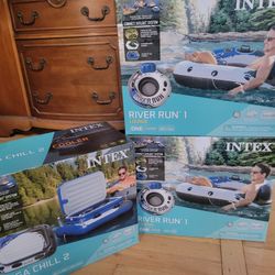 Cooler and Floaters--Intex Brand--NEW