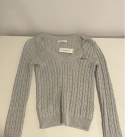 Aeropostale American Flag Cable V-Neck Sweater