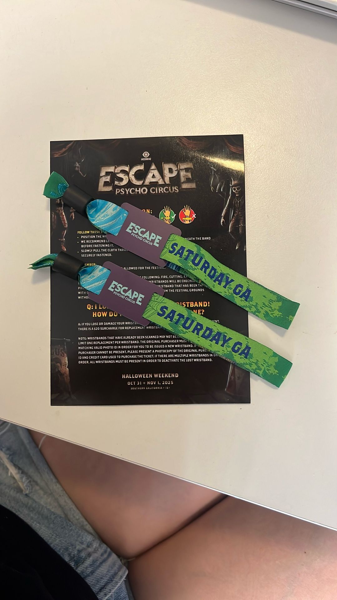 2 Escape Halloween Saturday GA Tickets