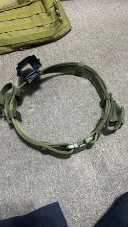 Olive tactical airsoft combat belt