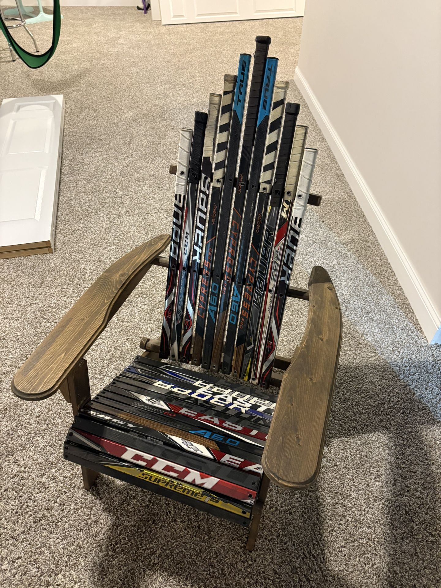 Foldable Hockey Stick Adirondack Chair