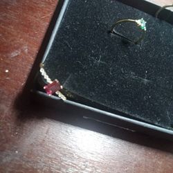 S925 Sterling Silver 18 Karat Gold-plated Emerald Green And A Beautiful Gemstone Color With Diamonds