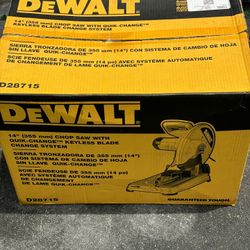 DEWALT 14" (355 mm) CHOP SAW WITH DeWalt-QUIK-CHANGE™ KEYLESS BLADE CHANGE SYSTEM
