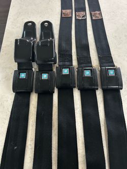 GM seat belts. Complete 5 seat set. Fronts and back