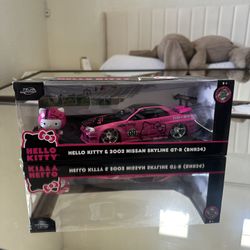 Jada Toys Hello Kitty With 2002 Nissan Skyline GT-R 