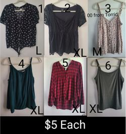 $5 Used Womens Shirts