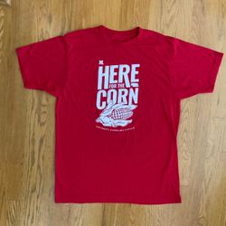 Nebraska Tshirt Vintage Here For Corn Huskers Student Alumni Nice Graphic Medium
