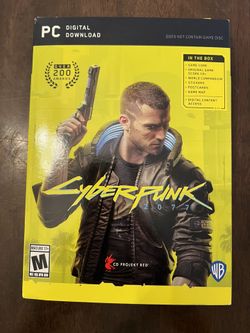 Cyberpunk 2077 Pc Game box And Artwork (game Not Included)