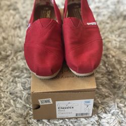 TOMS RED CANVAS Wmn 7