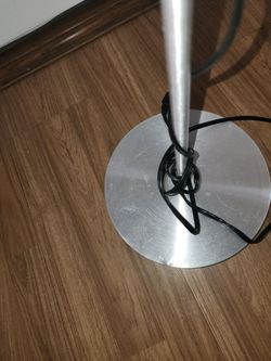 60 inch silver pole lamp