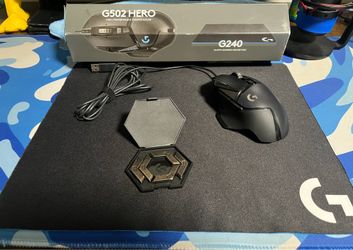 Logitech G502 HERO Gaming Mouse and G240 Mouse Pad Bundle