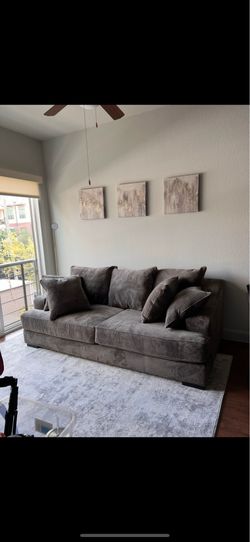 Large Luxurious Grey Sofa