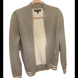 Banana Republic Grey Bomber Jacket Woman’s Petite Small