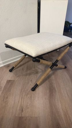 Linon Anna Campaign Accent Stool