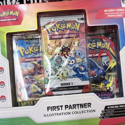 Pokemon TCG First Partner Illustration Collection Series 1 Box And 6 Loose
