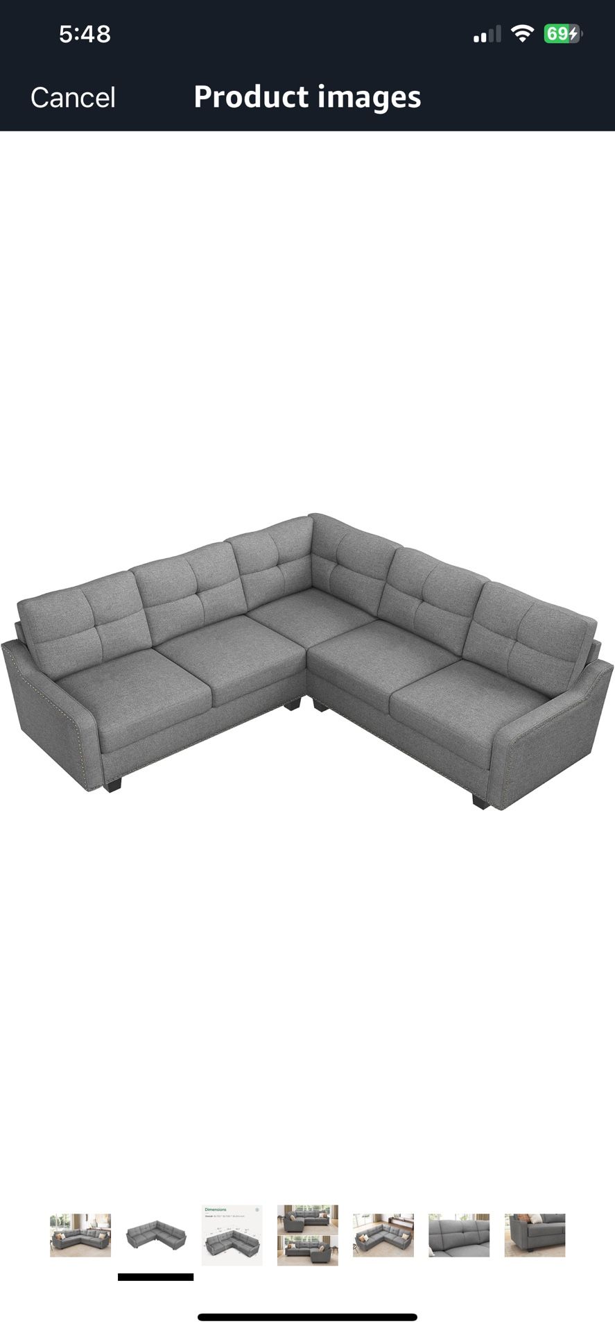 Convertible Sectional Sofa L Shaped Couch