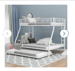 JASMODER White Composite Full Platform Bed
