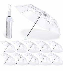 12 Pcs Clear Wedding Umbrellas Bulk