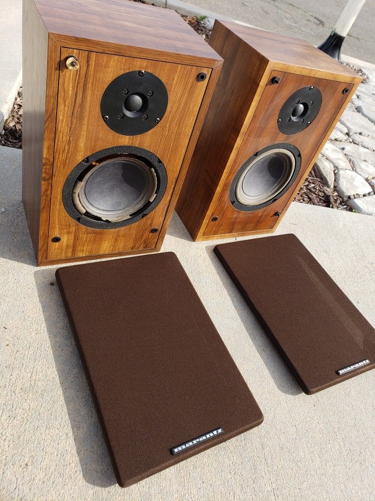 Marantz 2 Bookshelf Speakers & Grills Near Mint*NEED REFOAM