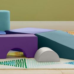 SoftScape Playtime and Climb, 6-PIece Foam Shape Blocks in Contemporary/Purple 