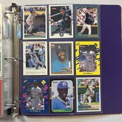 Seattle Mariners Team Baseball Card Binder Lot 