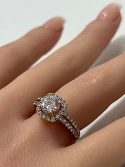 14KT RG 1.93CTW VS1 Lab Diamond Wedding Set-IGI Certified  