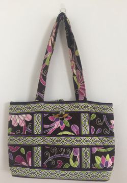 Vera Bradley Tote with Top Button Closure
