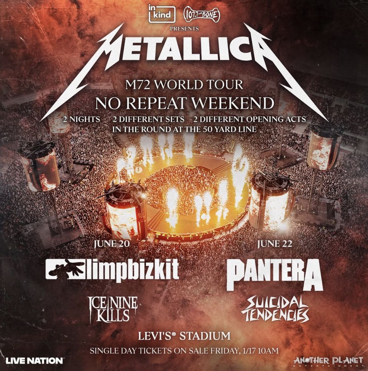 Metallica Two Tickets For 2 Day