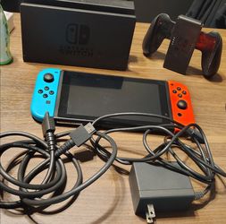 Nintendo Switch Console w/ Dock Joy-Con HDMI power cord