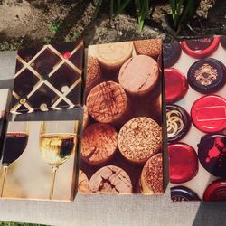 Set of 5 vintage wine wall art