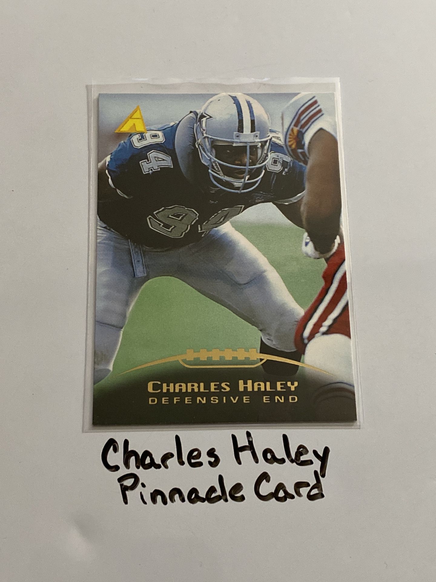 Charles Haley Dallas Cowboys Hall of Fame DE Pinnacle Card. 