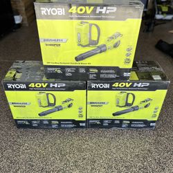 Ryobi 40V HP Brushless Whisper Series 190 MPH 730 CFM Leaf Blower and Backpack Battery w/ (2) 6.0 Ah Batteries & Charger 